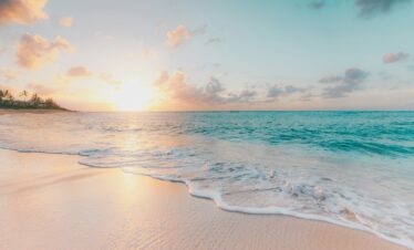 Kovalam beach Kerala sunset view