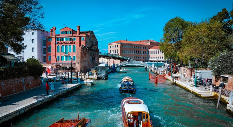 Italy cultural tour package Venice canal gondola view